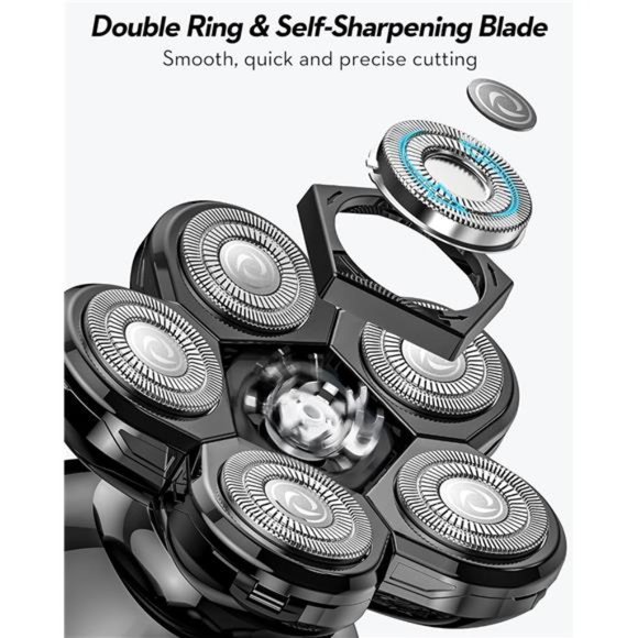 Head Shaver for Men,5in1 Head Shavers for Bald Men,Cordless LED Bald Head Shaver - Picture 3 of 6